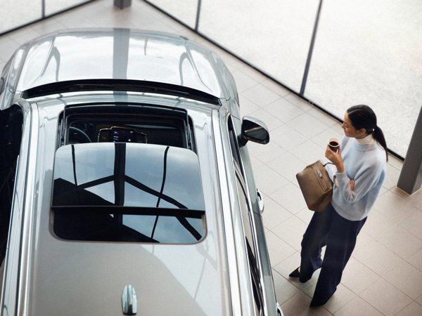 Bil fotad ovanifrån